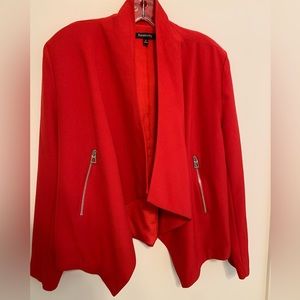 Red Blazer with zipper pockets